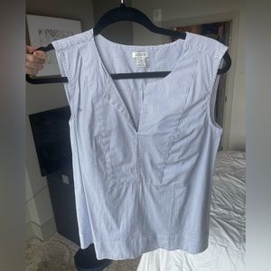 J Crew Seersucker Shell Tank Top